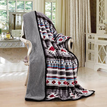 Load image into Gallery viewer, Southwestern Aztec Sherpa Plush Fleece Throw Blanket
