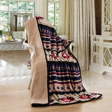 Load image into Gallery viewer, Southwestern Aztec Sherpa Plush Fleece Throw Blanket
