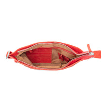 Load image into Gallery viewer, Texas Rose Western Embroidered Leather Bag in Scarlet Red
