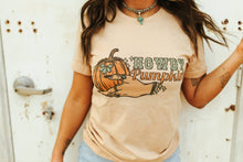 Load image into Gallery viewer, Howdy Pumpkin Turquoise Graphic Tee
