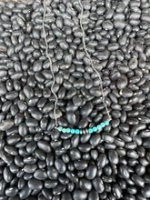 Load image into Gallery viewer, Authentic Turquoise Bead and Silver Pearl Bar Necklace
