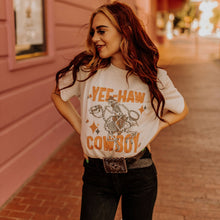 Load image into Gallery viewer, Yee-Haw Skeleton Cowboy Graphic Tee
